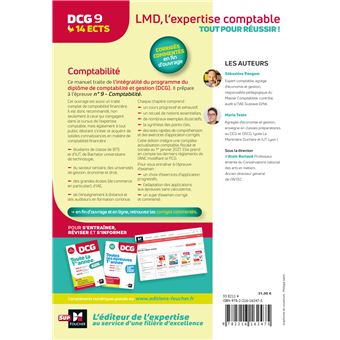 DCG 9 - Comptabilité - Manuel et applications 12e édition 2023-2024