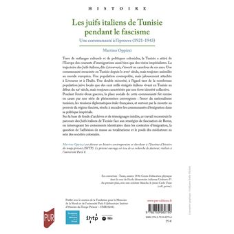 Les juifs italiens de Tunisie pendant le fascisme