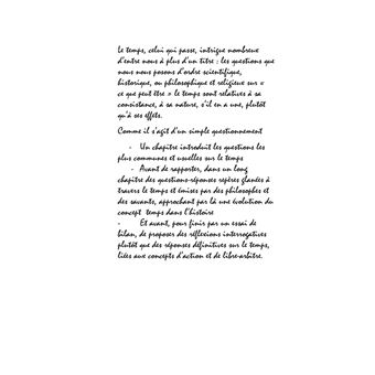 Le Temps en question...s?