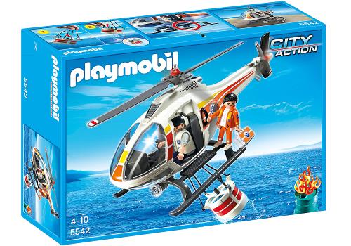 Playmobil City Action 5542 Hélicoptère Bombardier d'Eau