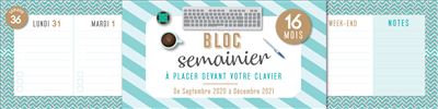 Semainier bloc clavier