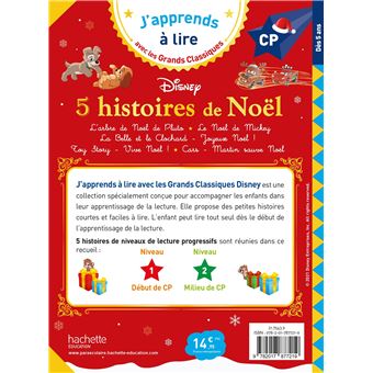 Disney - 5 histoires de Noël CP niveaux 1, 2, 3