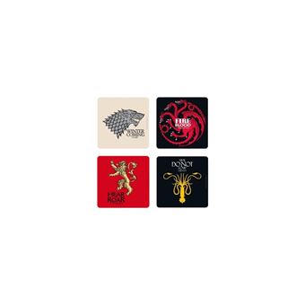 Set 4 Dessous de verre Game Of Thrones Maisons