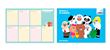 Bloc planificateur A4 Line Friends