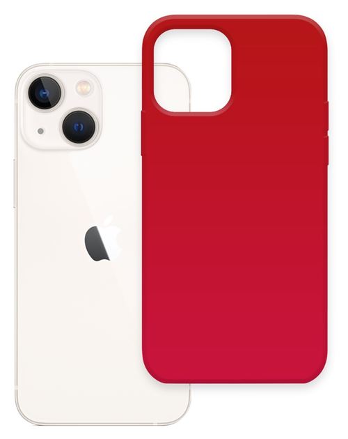 Coque de protection Premium Prodebel en Silicone Liquide Red Pour Apple iPhone 13