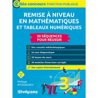 Remise à niveau en mathématiques et tableaux numériques