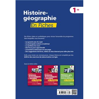 Histoire-géographie en fiches - Première