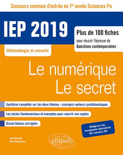 Concours commun IEP 2019 1ère année
