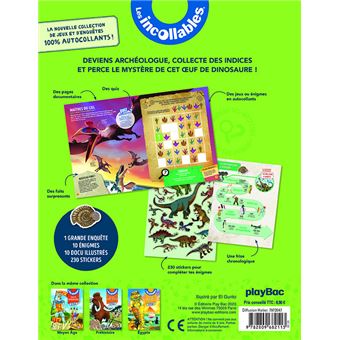 Les Incollables - Mission Dinosaures - Mes énigmes en stickers