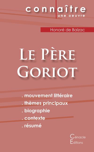 Fiche de lecture Le Père Goriot (Analyse littéraire de référence et résumé complet)