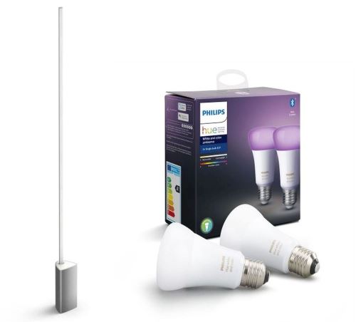 Lampadaire Philips Signe Aluminium 32 W + Pack de 2 ampoules connectées Hue White