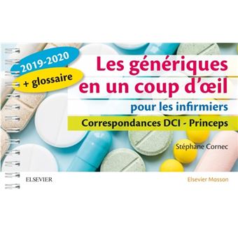 Les génériques en un coup d'oeil pour les infirmiers 2019-2020