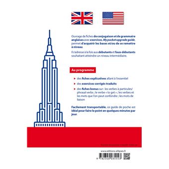 Anglais. My pocket upgrade guide. Conjugaison et grammaire avec exercices corrigés • A1-B1