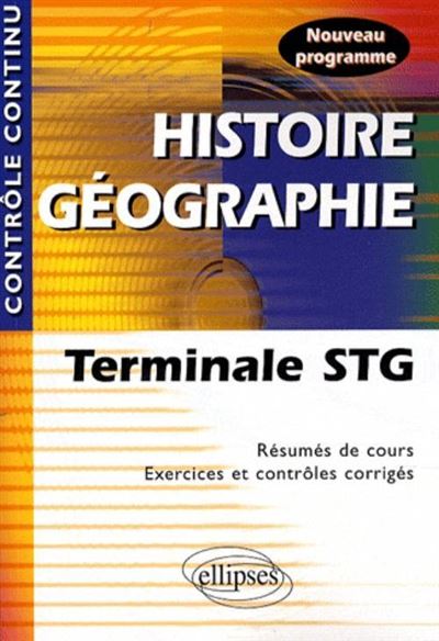 Histoire-Géographie - Terminale STG - Thomas Snégaroff - broché