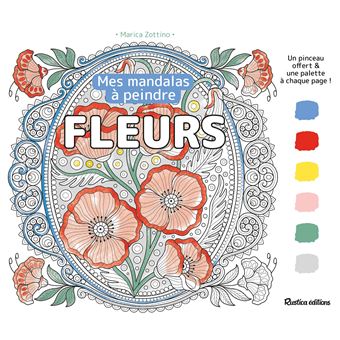 Mandalas à peindre : fleurs