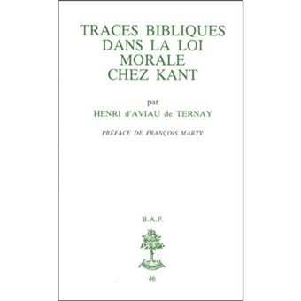BAP n°46 - Traces bibliques dans la loi morale de Kant