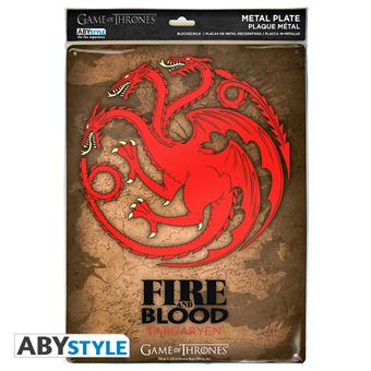 Plaque métal Game Of Thrones Targaryen