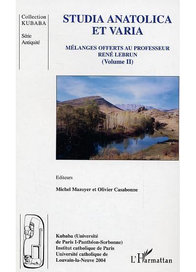 Studia anatolica et varia - Olivier Casabonne - broché