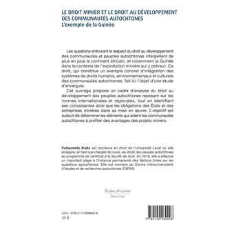 Le droit minier et le droit au développement des communautés autochtones