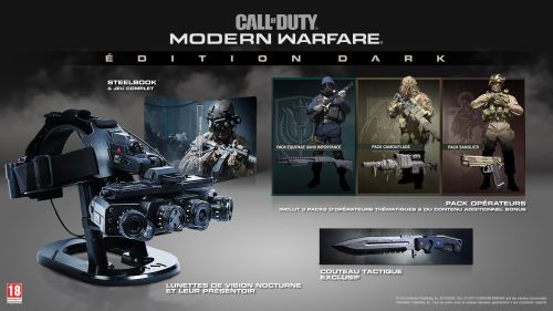 Pochette avant du jeu Call of Duty Modern Warfare Edition Dark Xbox One