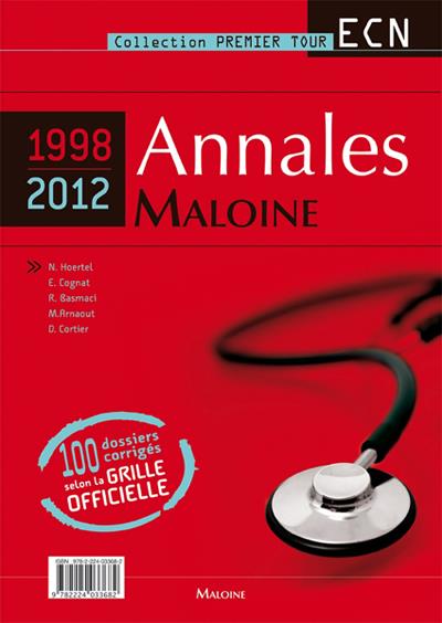 Annales Maloine Internat Ecn 1998 2012 Coffret Nicolas Hoertel Emmanuel Cognat Romain