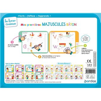 Les livres-ardoises - Mes premières majuscules bâton