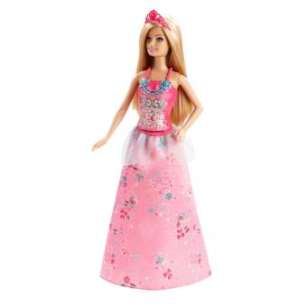 Robe Barbie Poupée Mannequin  Bal De Princesse Rose satinée Vêtement De Soirée 