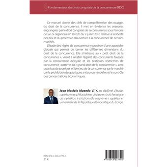 Fondamentaux du droit congolais de la concurrence (RDC)
