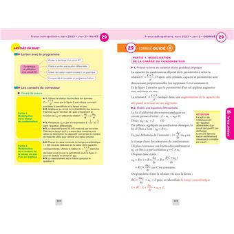 Annales du bac Annabac 2024 Physique-Chimie Tle générale (spécialité)