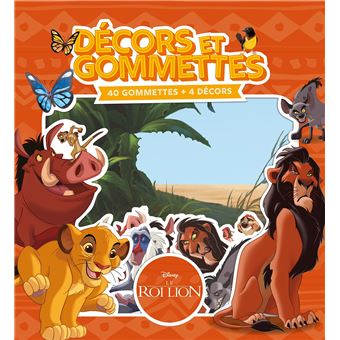 LE ROI LION - Décors et Gommettes - 40 gommettes + 4 décors - Disney