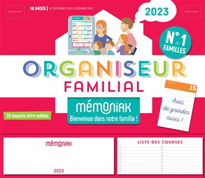 calendrier familial 2023 5 colonnes: Agenda Organisateur Familial 2023 5  Personnes, Mon Calendrier Familial 12 Mois - Organisateur et Planificateur