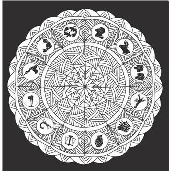 Black coloriage - Astro Mandalas