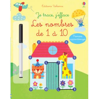 Je trace, j'efface - Les nombres de 1 à 10