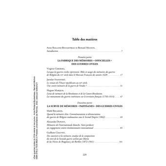 Des guerres civiles du XVIe siècle à nos jours