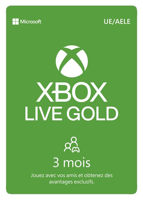 Abonnement Xbox Live Gold 3 mois | Code jeu à télécharger