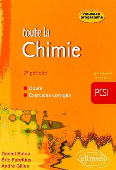 Toute la chimie PCSI 2ème période