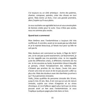 L'endométriose dans mon intimité.