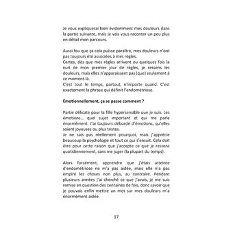 L'endométriose dans mon intimité.