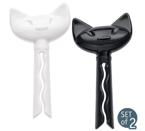 KOZIOL MIAOU SET 2 CLIPS FOR BAGS RED/ GREEN