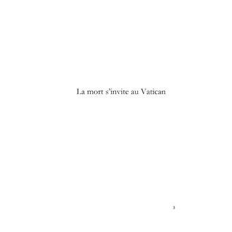 La mort s'invite au Vatican