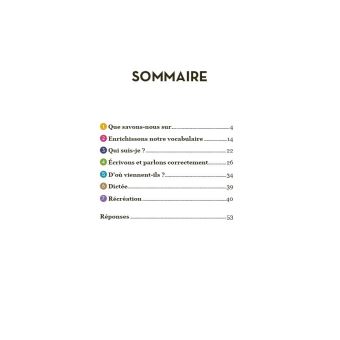 Cahier de jeux spécial langue française