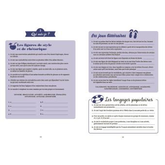 Cahier de jeux spécial langue française