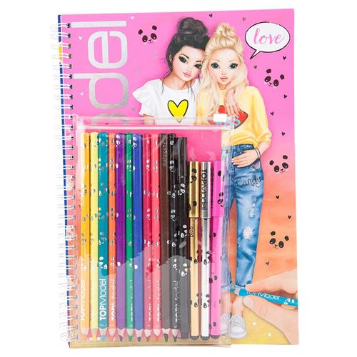 Album coloriage Top Model avec crayons