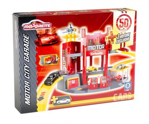 Garage Majorette : Garage Motor City Plus avec 1 véhicule - Jeux