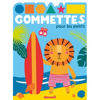 Gommettes pour les petits (Lion surf)