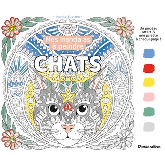 Mandalas à peindre : chats