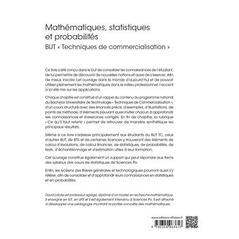 Mathématiques, statistiques et probabilités - BUT « Techniques de commercialisation »