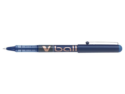 PILOT Stylo Roller pointe m&eacute;tal 1,0 mm encre liquide bleu V-BALL 1,0