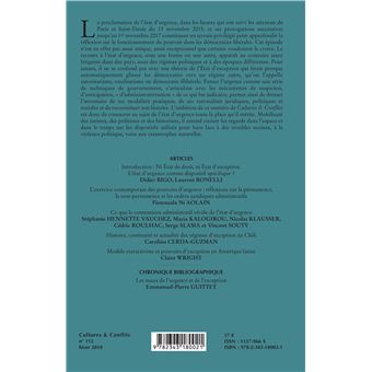 L'état d'urgence en permanance (1)