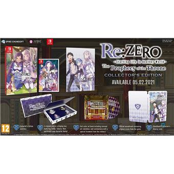 Re:ZERO Starting Life in Another World The Prophecy of the Throne Collector's Edition Nintendo Switch